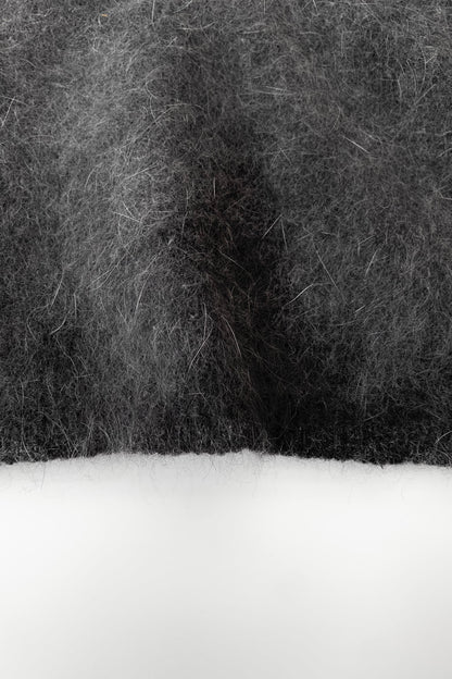 dark gray angora knit vest