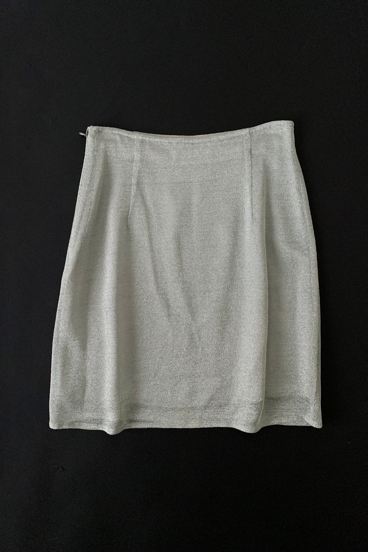 Italy silver summer knit skirt