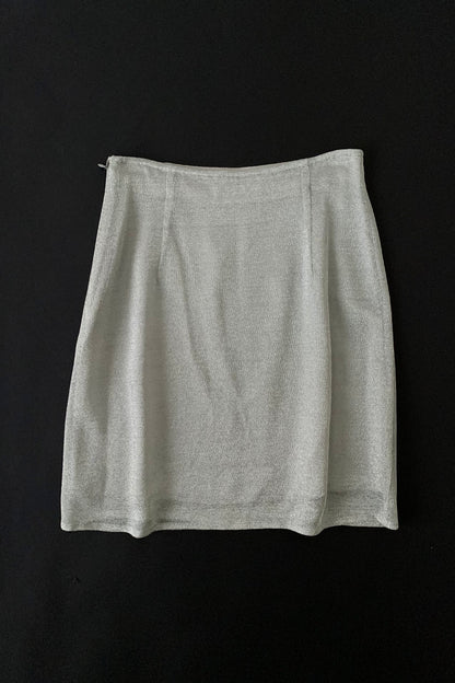 Italy silver summer knit skirt