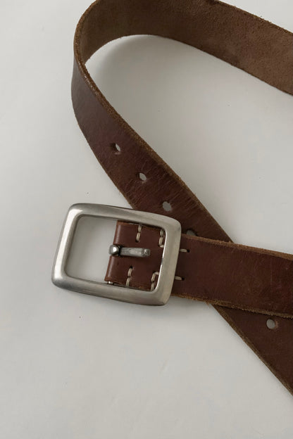 brown vintage leather belt