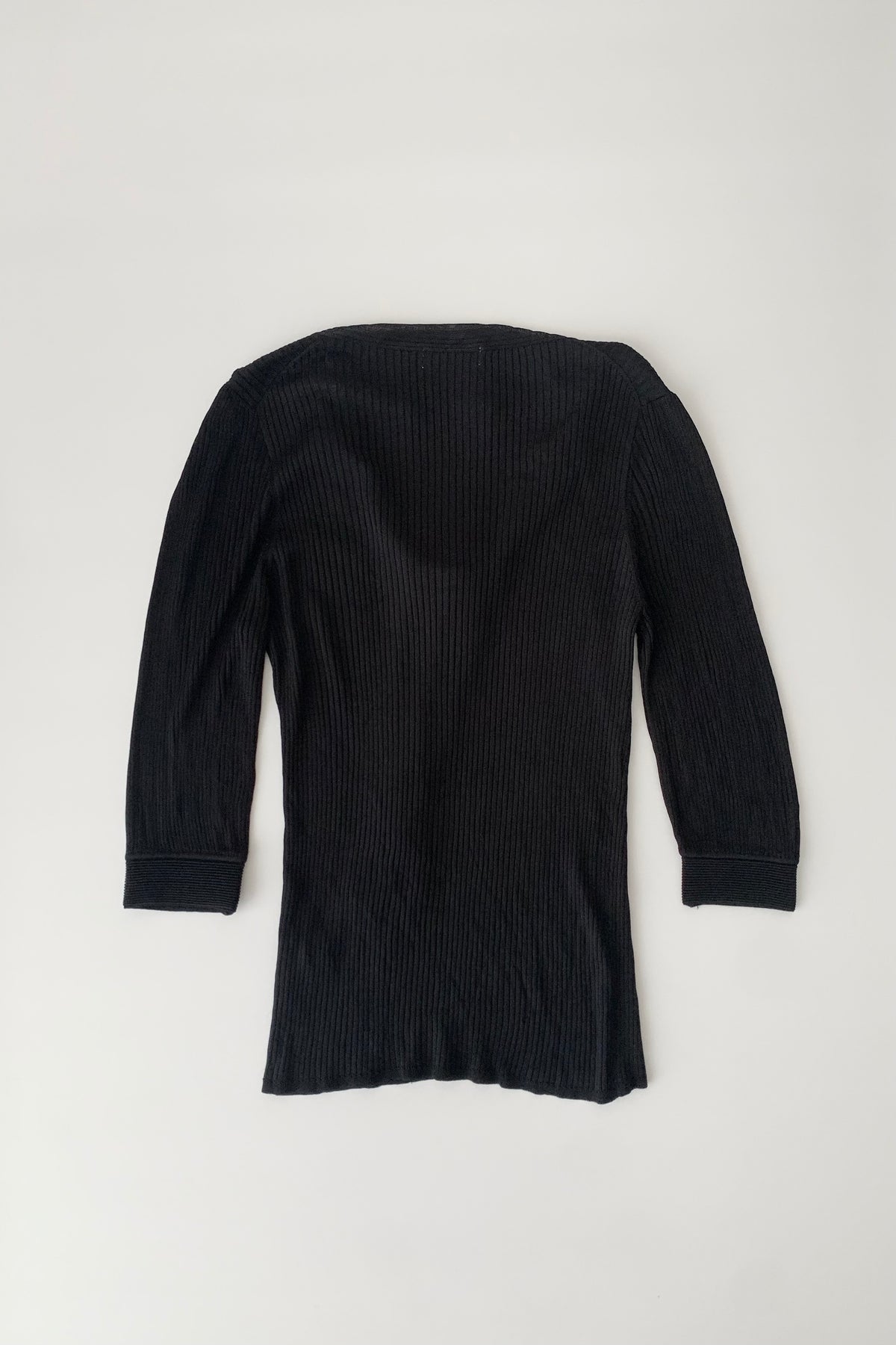 black rib tie design tops