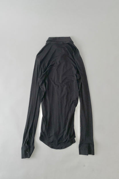 Italy black over sized long shirt