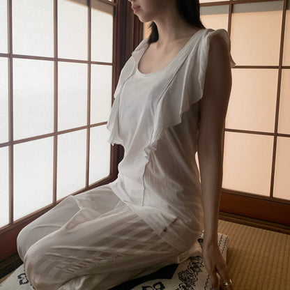 DIESEL white frill tunic