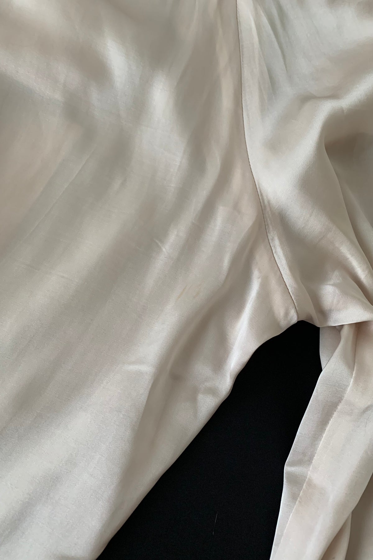 TOGA cream satin zip up pants