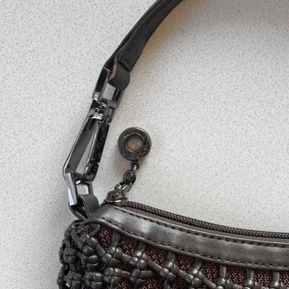 rattan motif mini bag