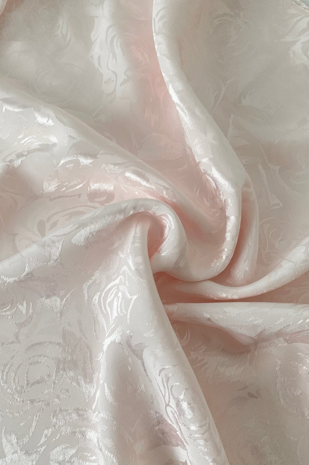 pink satin printed blouse