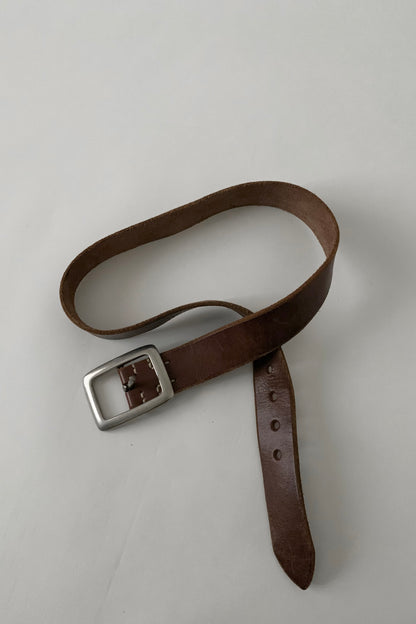 brown vintage leather belt