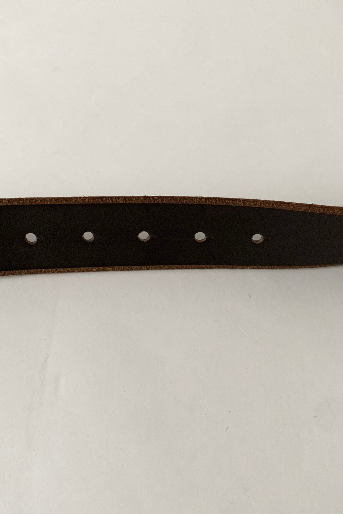 brown silver buckle belt