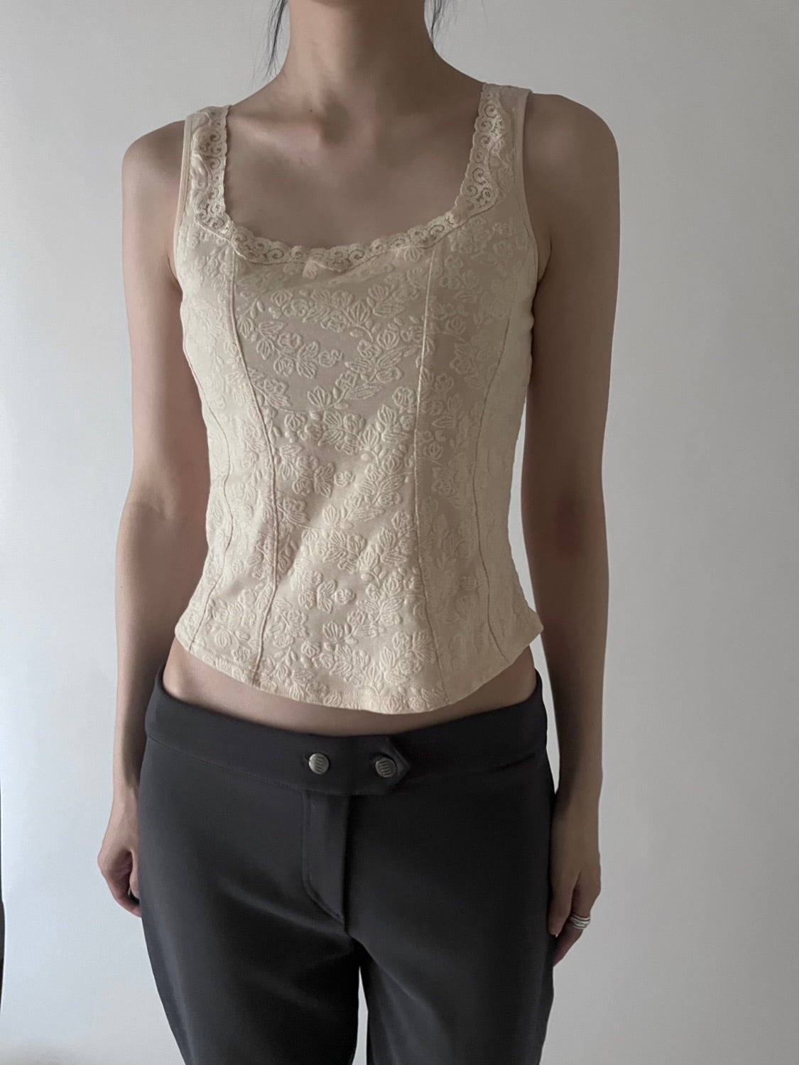 Canada pink jacquard camisole
