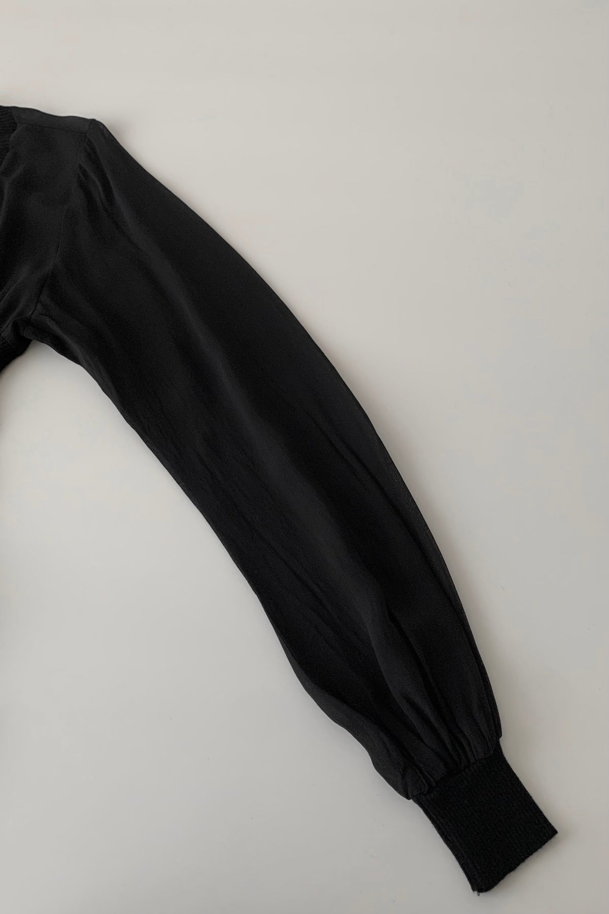 Italy black docking sheer tunic tops