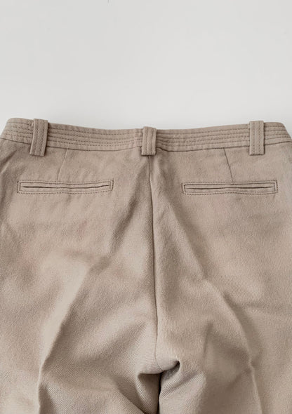 yellow beige wool pants
