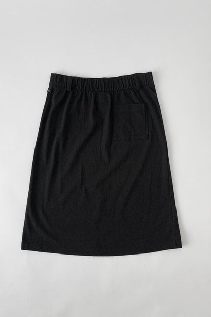 agnes b. black pocket cotton skirt