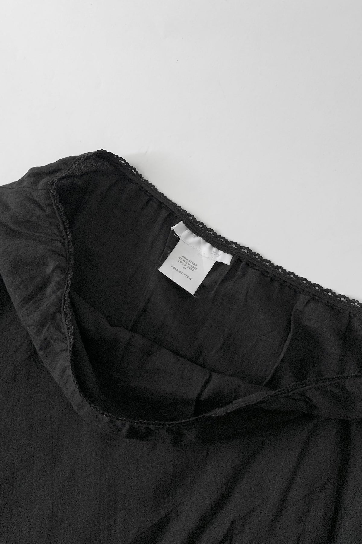 usa black frill long cotton skirt