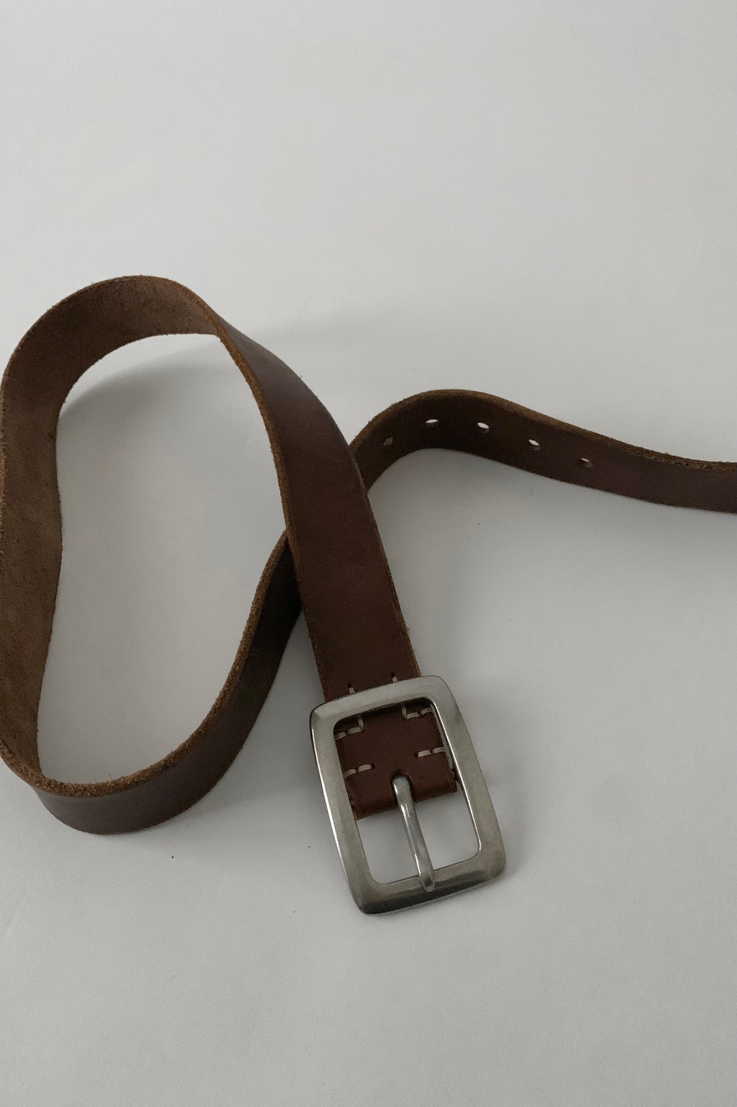 brown vintage leather belt