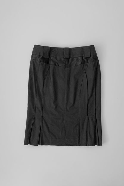 black tight mini skirt