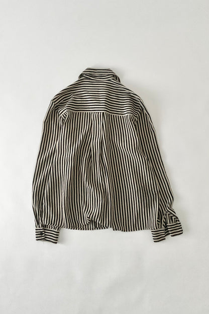 bi-collar stripe shirt
