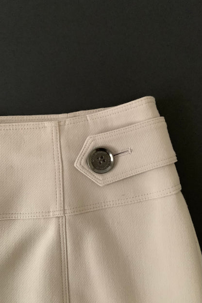 Burberry light beige side buttons skirt