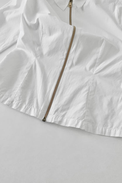 Italy gold zip shirt jacket