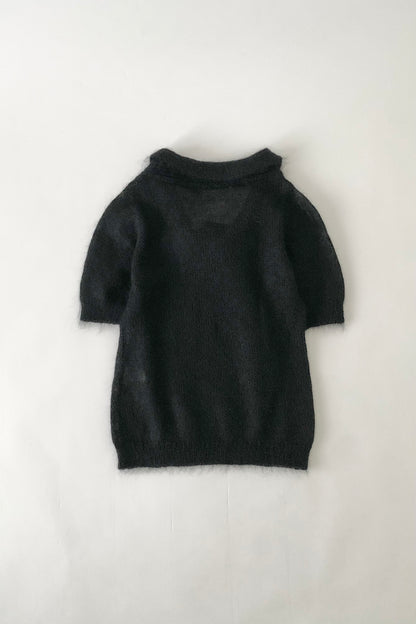 black mohair ensemble knit
