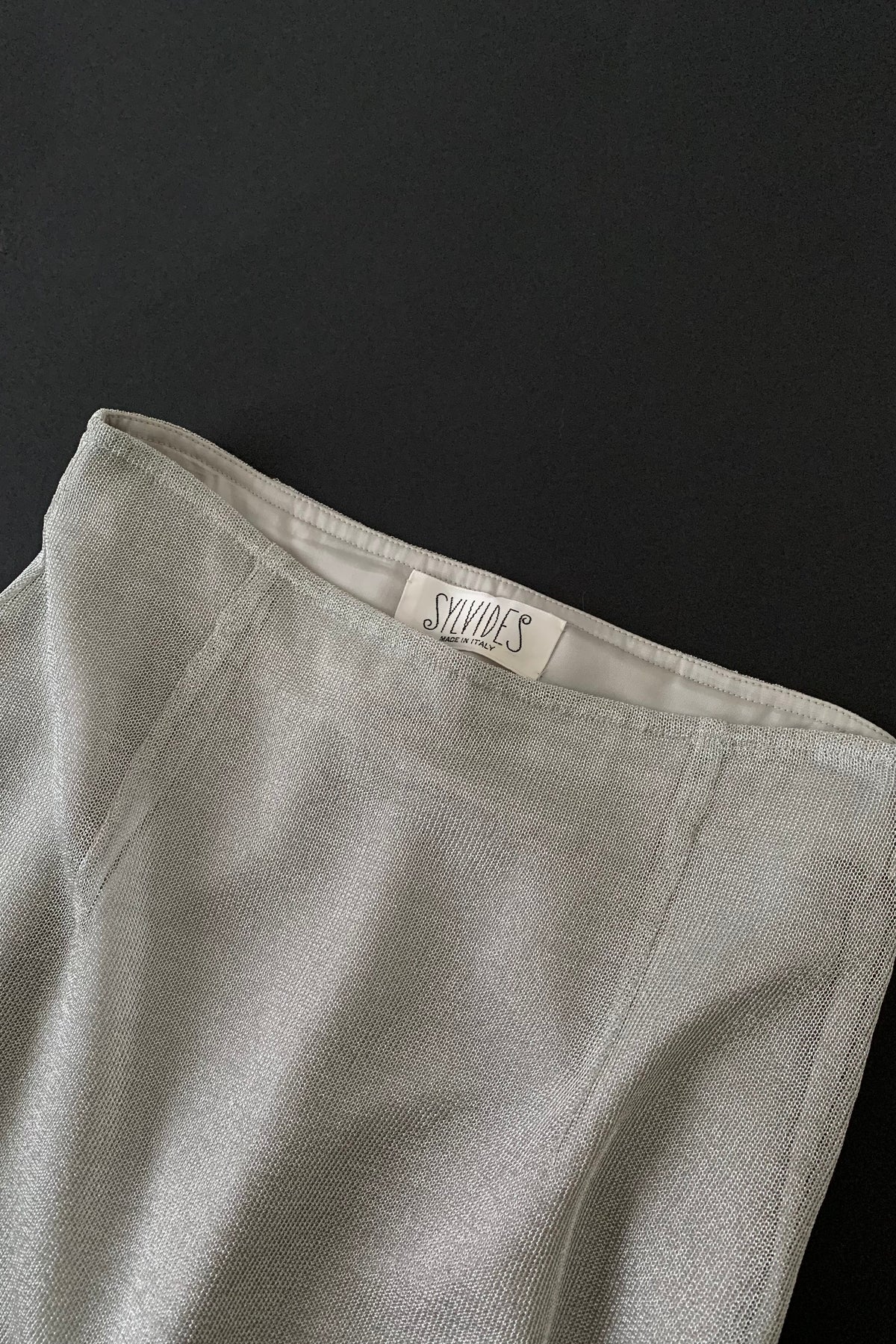 Italy silver summer knit skirt
