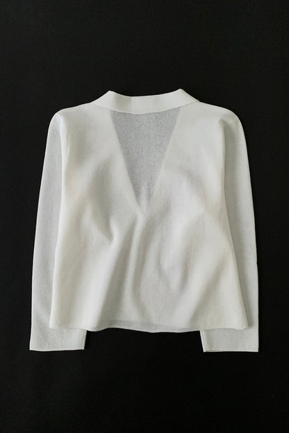 white see-through cardigan