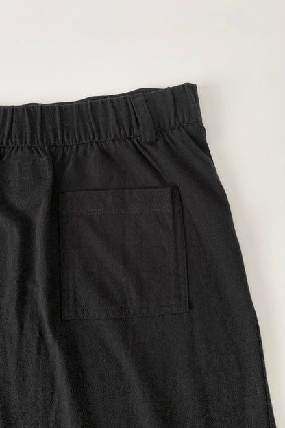 agnes b. black pocket cotton skirt