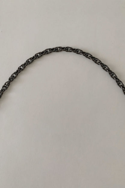 Italy black ring chain bag