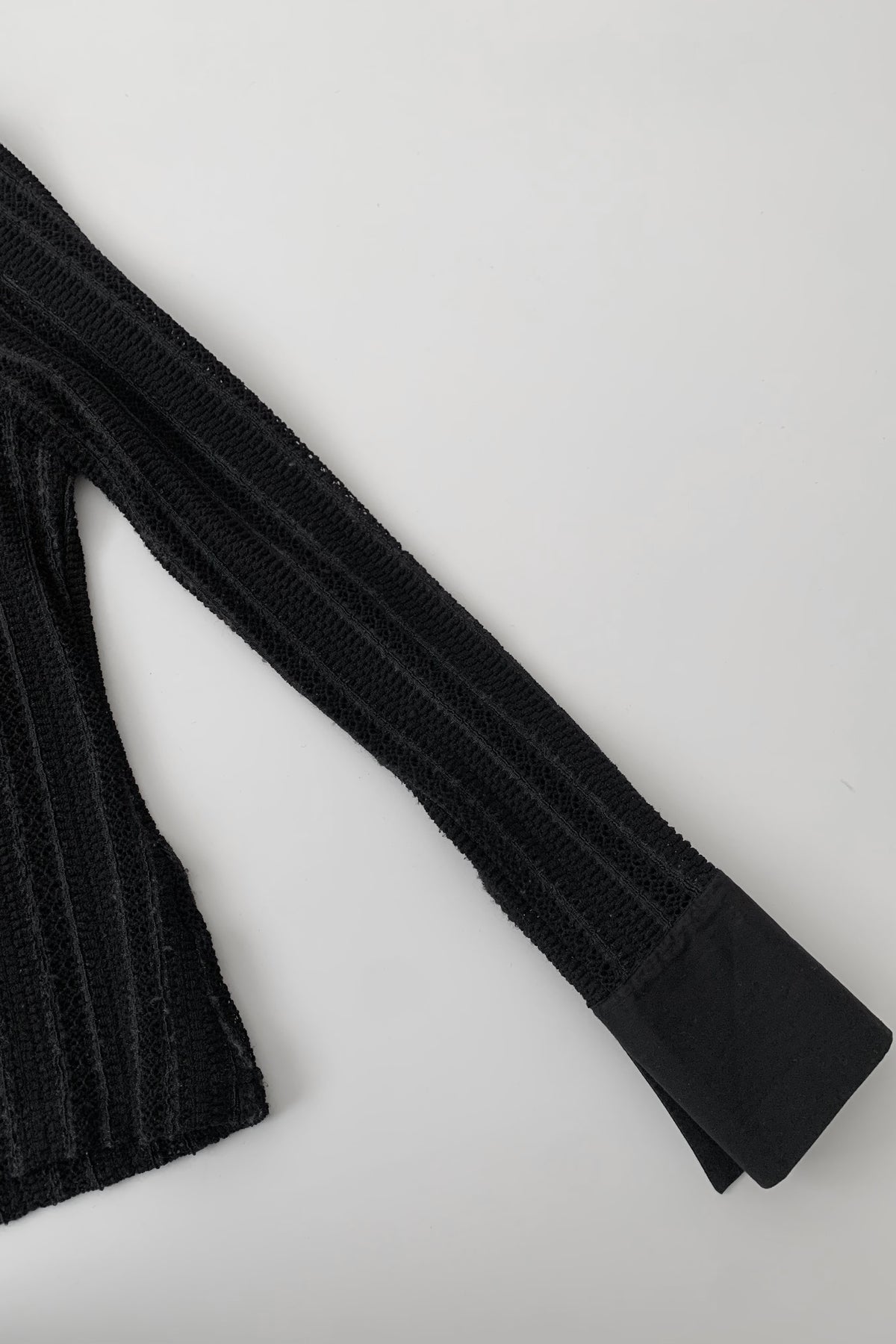 France  black see-through frill  blouse