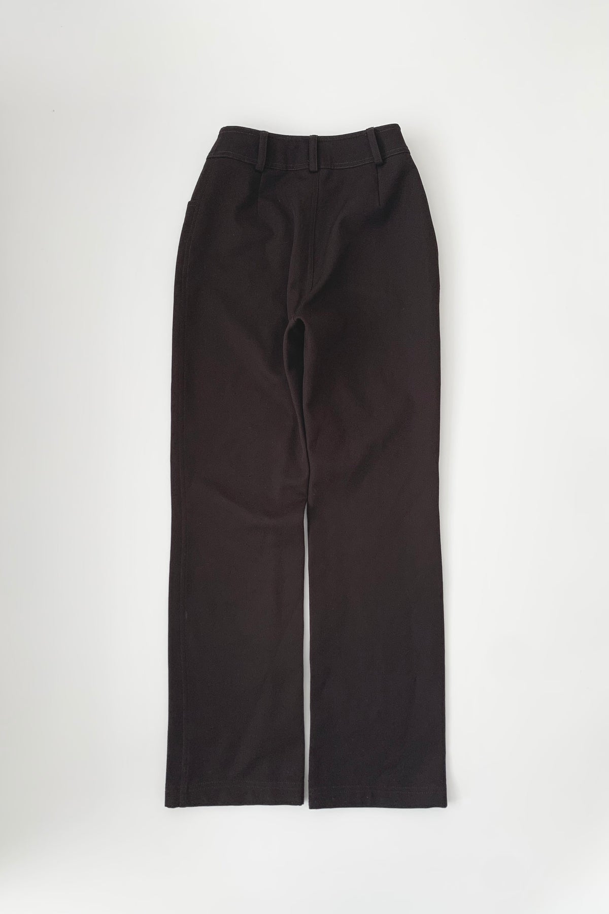 dark brown high-waist pants