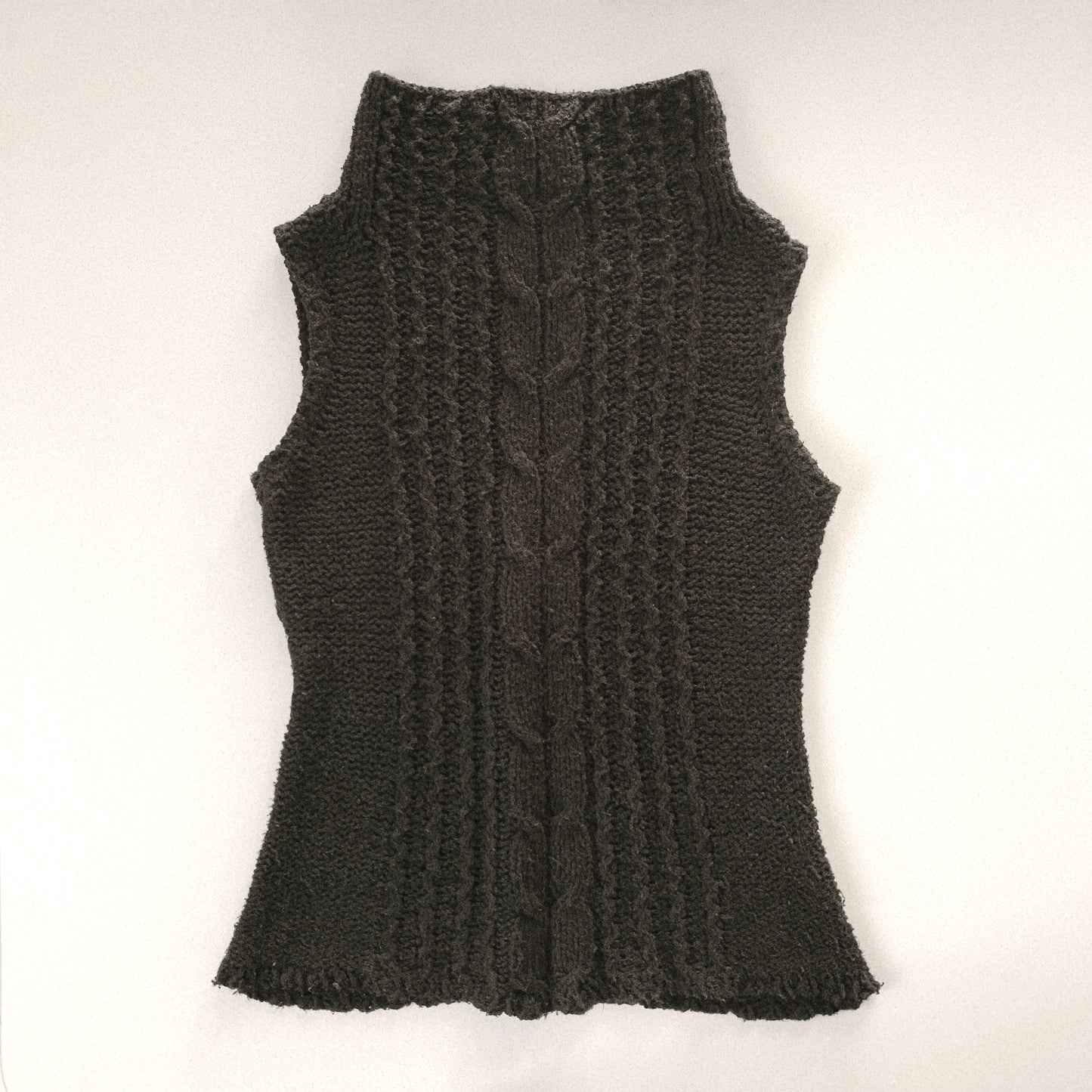 black knit design vest