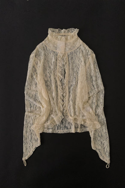 pale yellow lace cardigan