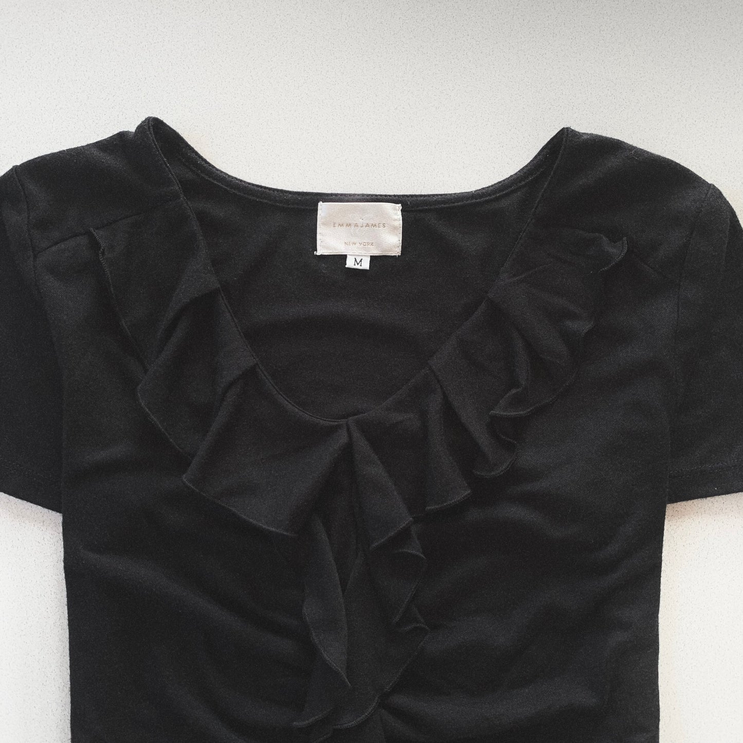 black center frill T tops
