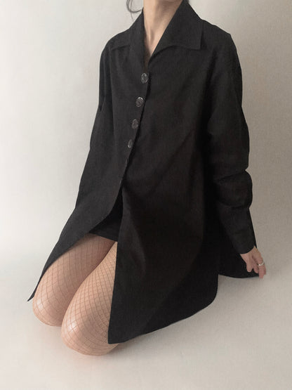 France black over sized coat