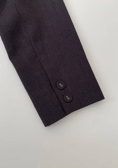 dark purple single breasted jacket