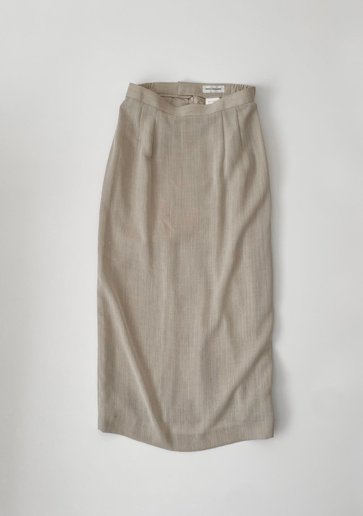 light beige long skirt