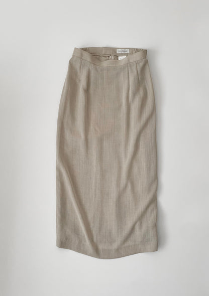 light beige long skirt