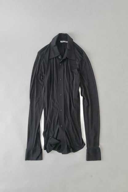Italy black over sized long shirt