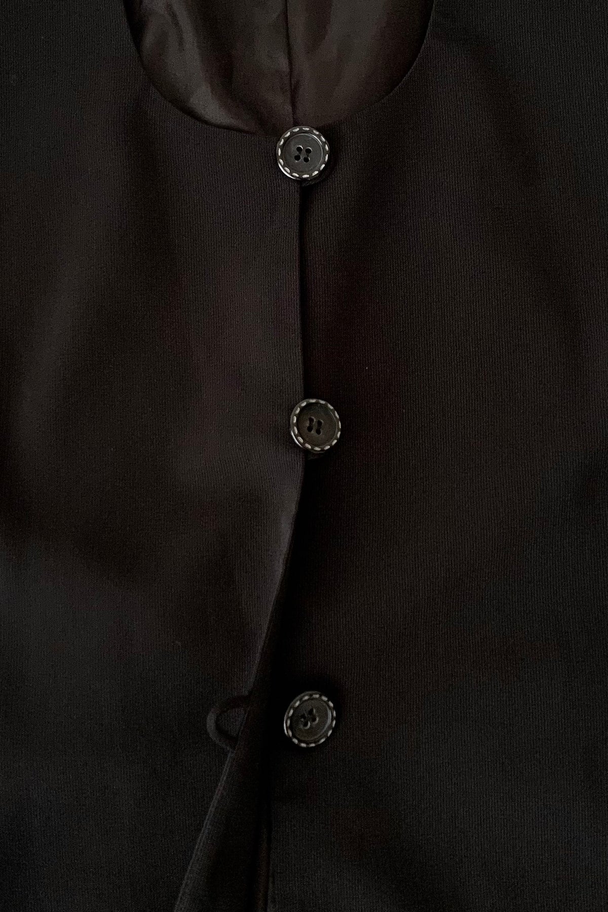 DKNY black no collar light jacket