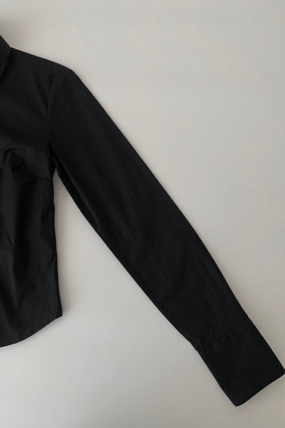 black centre frill shirt