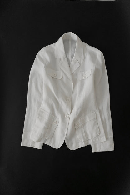 white linen light jacket
