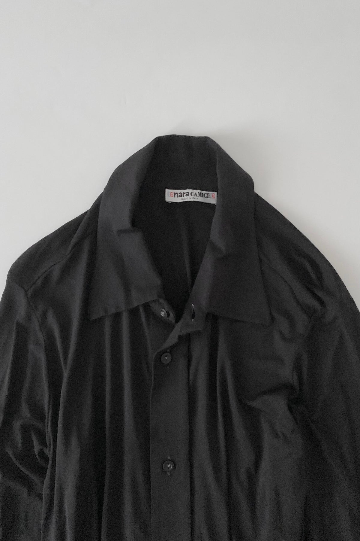 Italy black over sized long shirt