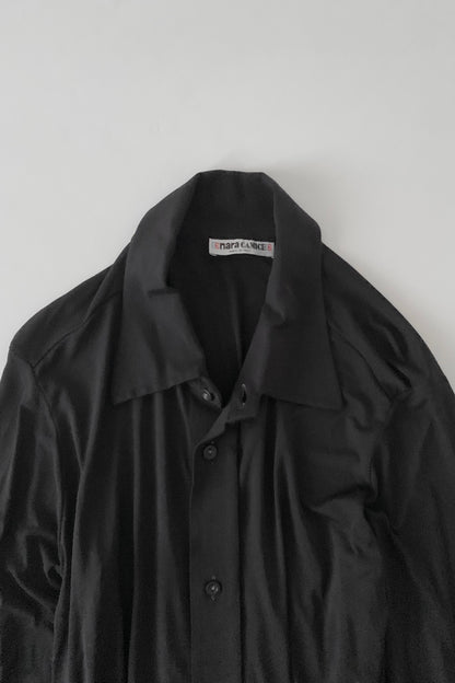 Italy black over sized long shirt