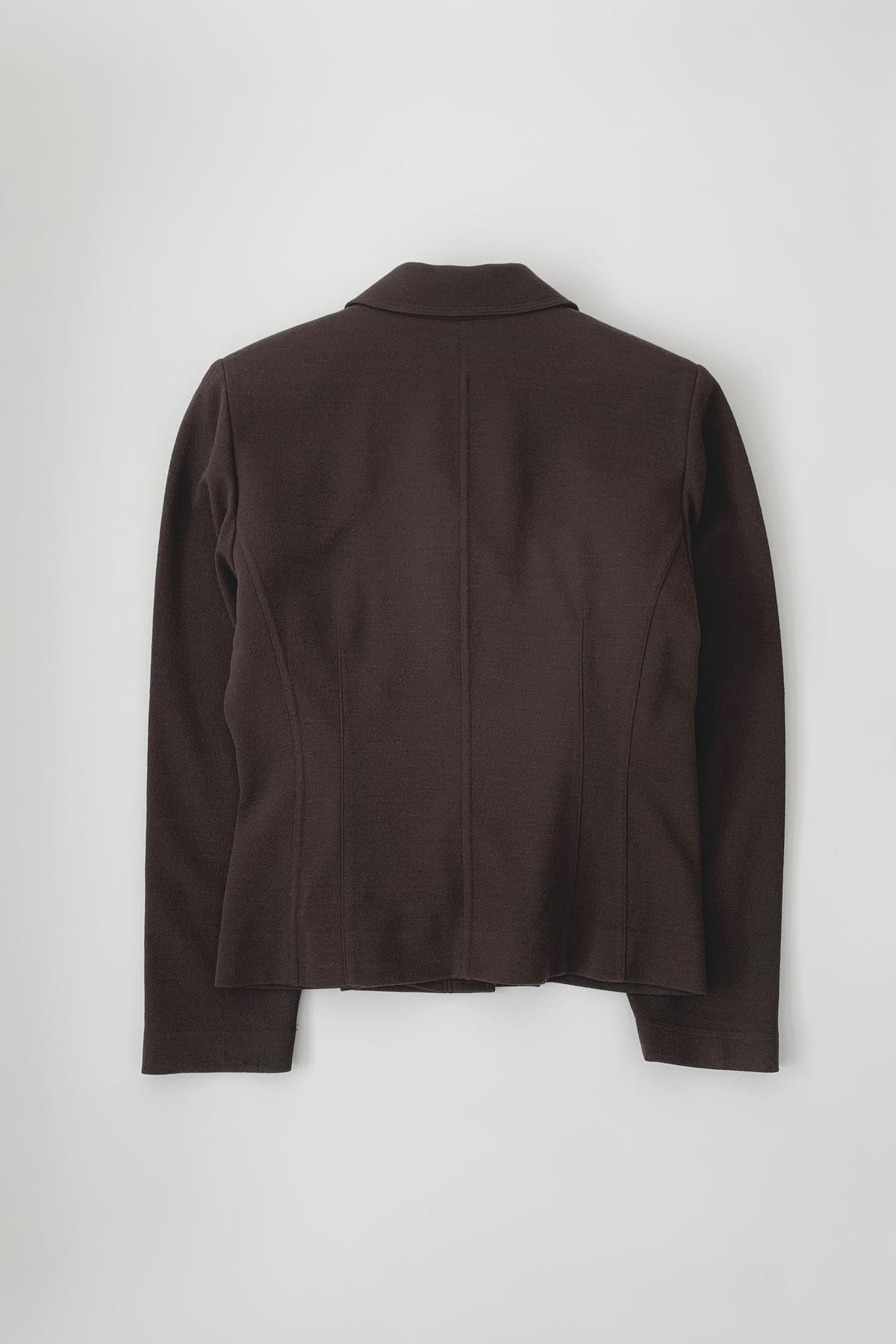 dark brown single breasted jacket