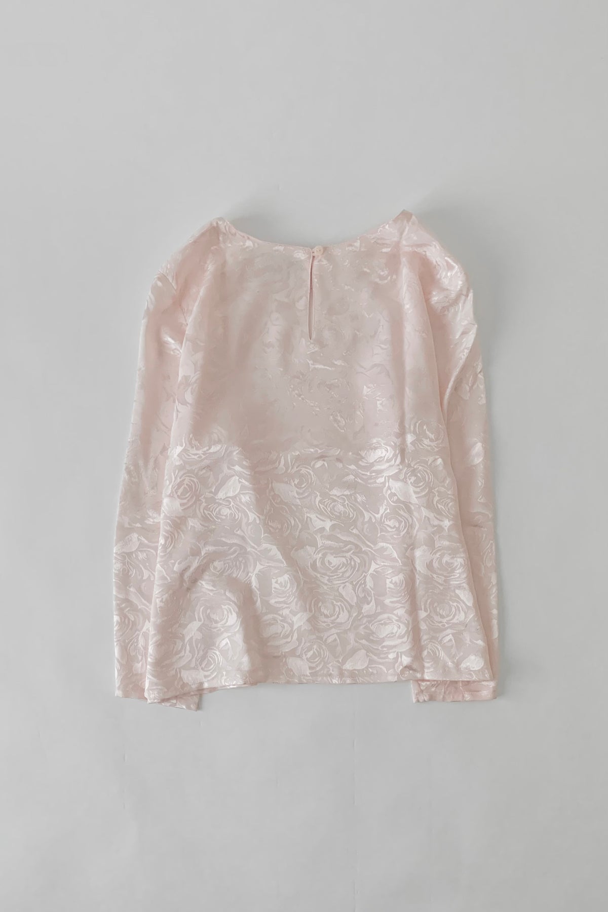 pink satin printed blouse