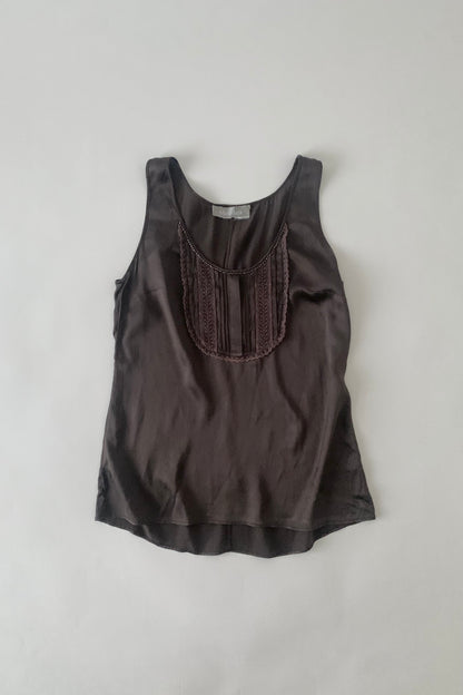 MaxMara brown satin beads tops