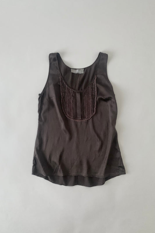 MaxMara brown satin beads tops