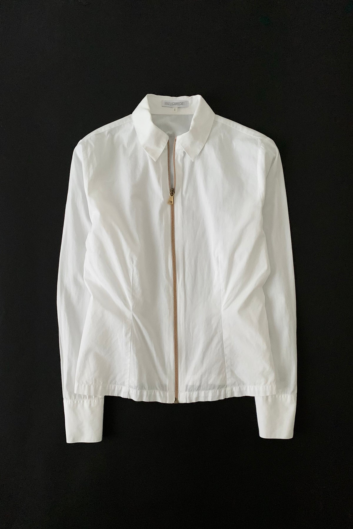 Italy gold zip shirt jacket