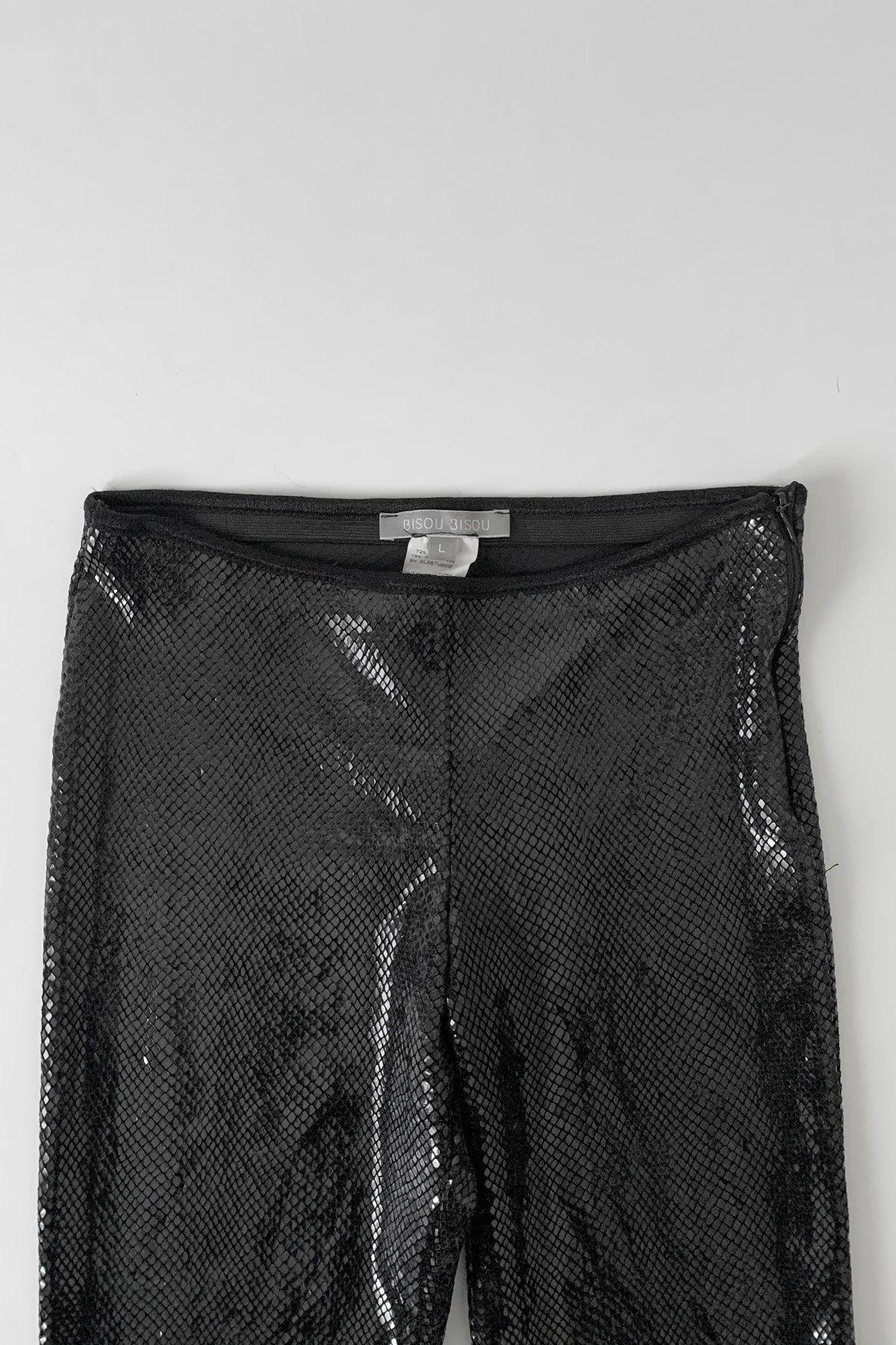 France black snake skin pants