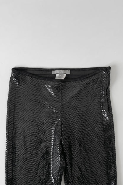 France black snake skin pants
