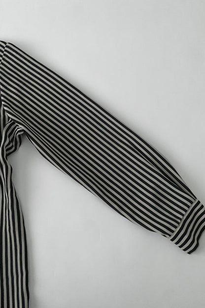 bi-collar stripe shirt